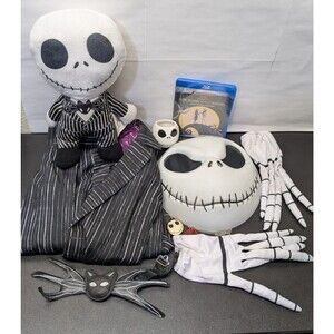 Nightmare Before Christmas Jack Skellington Kids Costume Size L Plush Blu-ray